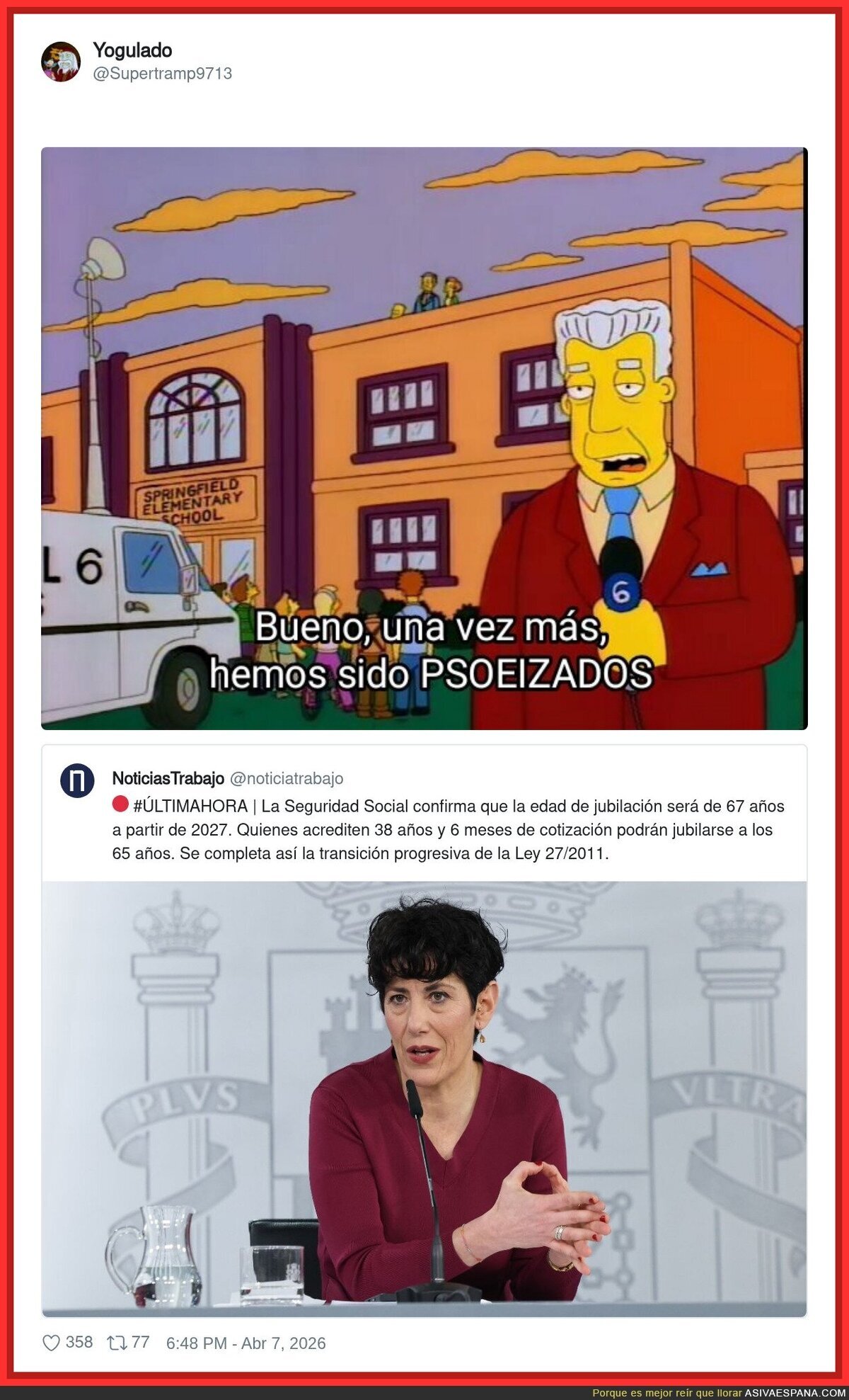 Genial, por fin podr&eacute; jubilarme&hellip; el mismo d&iacute;a que me den el alta en la residencia