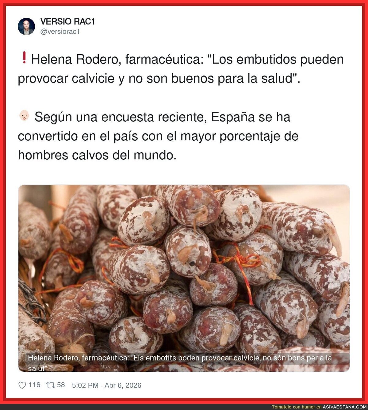 Pues en Espa&ntilde;a tenemos mucho chorizo