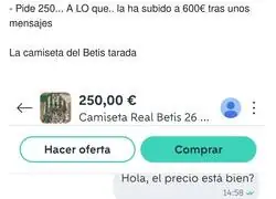 El arte de Wallapop: te vendo una camiseta y de regalo te meto una masterclass de humo premium