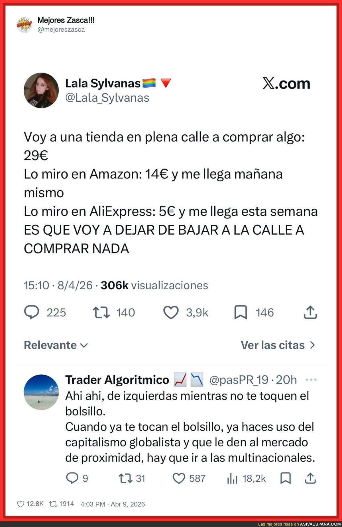 El capitalismo es mal&iacute;simo&hellip; hasta que en la tienda cuesta el doble
