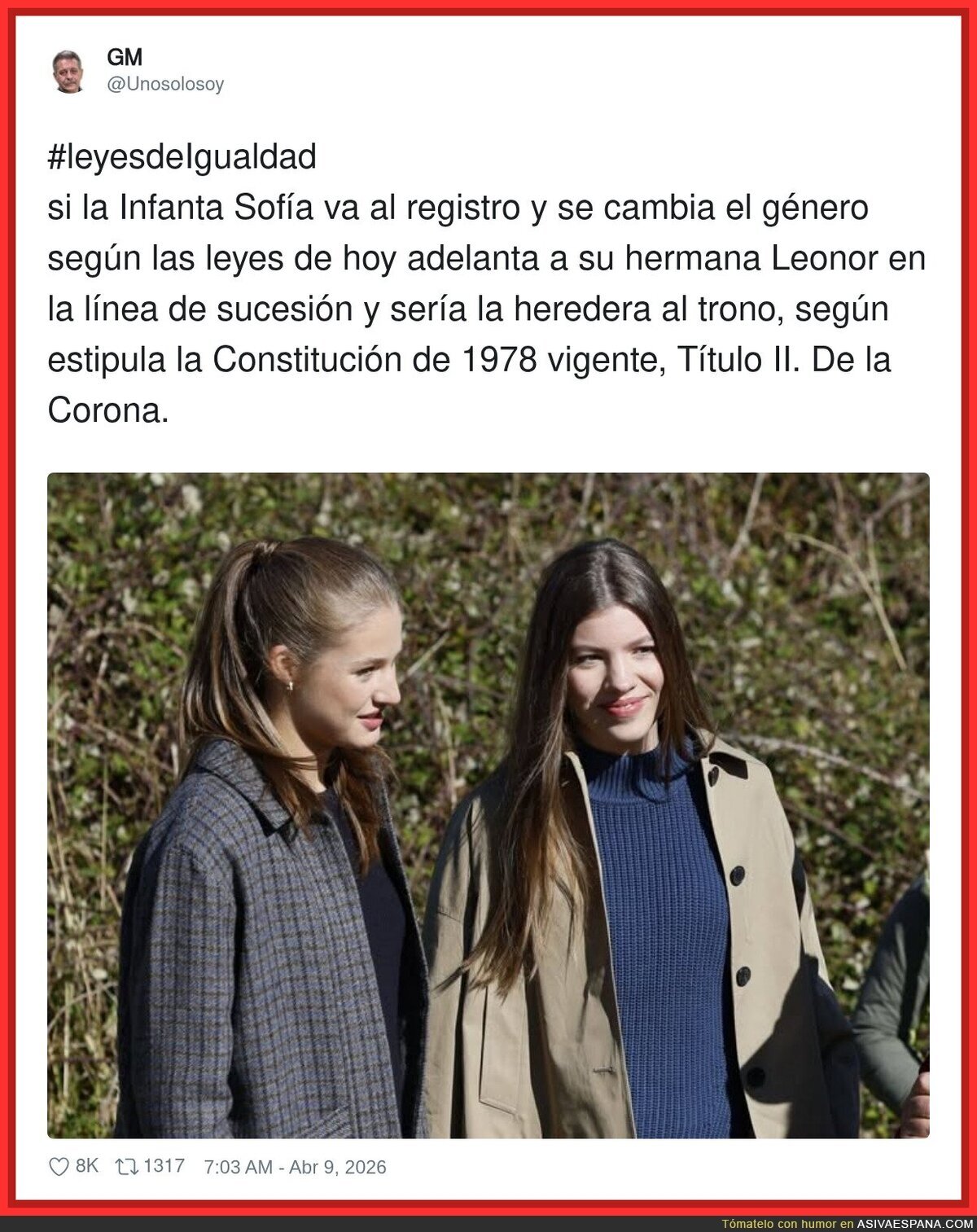 Si se cambia el g&eacute;nero en el registro, de regalo le viene la Corona