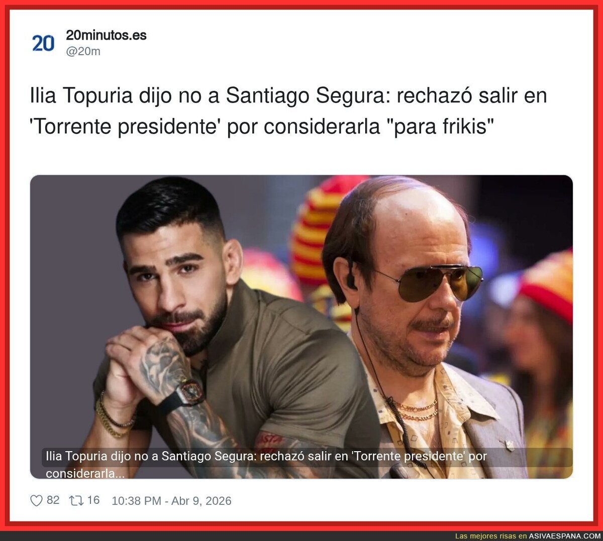 Llamar &ldquo;frikis&rdquo; a Torrente es como decir &ldquo;agua&rdquo; al mar: vale, campe&oacute;n