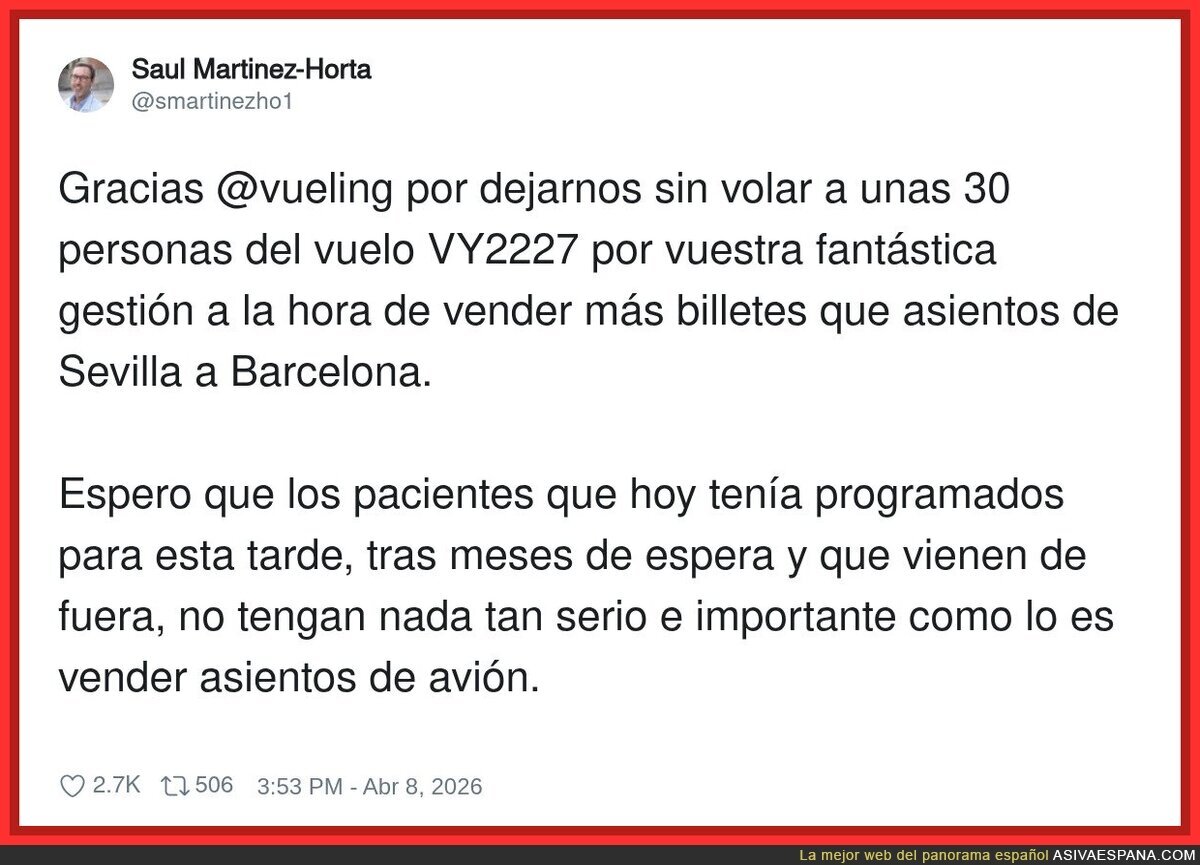 Vueling: volar no te lo garantizo, pero el overbooking te lo clavo seguro