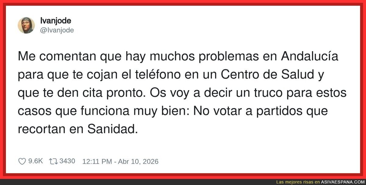 &iquest;Que no te cogen el tel&eacute;fono en el centro de salud? Prueba a no votar recortes, mano de santo