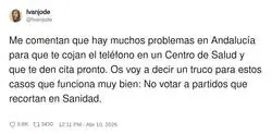 &iquest;Que no te cogen el tel&eacute;fono en el centro de salud? Prueba a no votar recortes, mano de santo