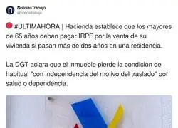 Ahora atracan a las familias que venen el &uacute;nico piso de la persona dependiente para poder pagar su residencia. HDP