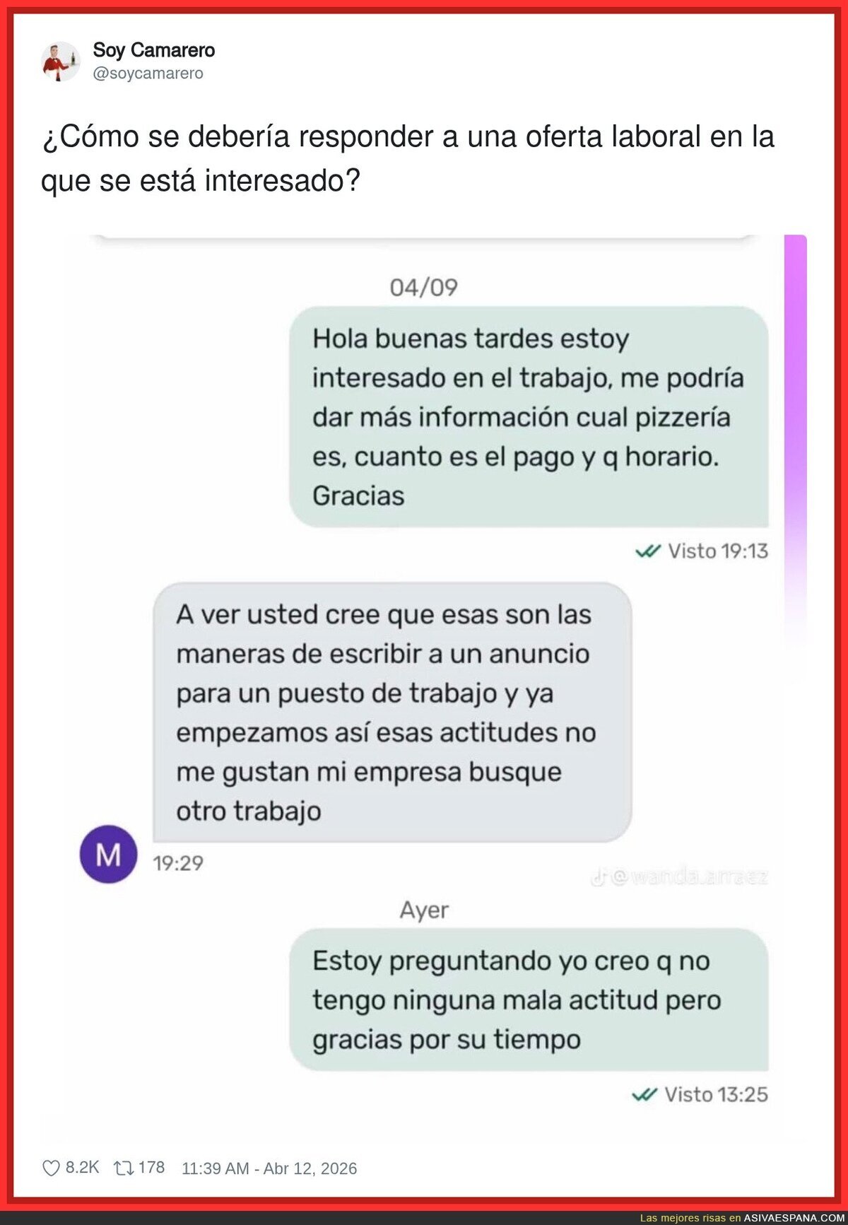 Pista: entrar preguntando por el sueldo no es buena idea