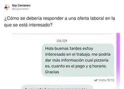 Pista: entrar preguntando por el sueldo no es buena idea