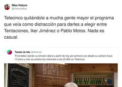 Telecinco: te quito First Dates para que elijas tu castigo a la carta