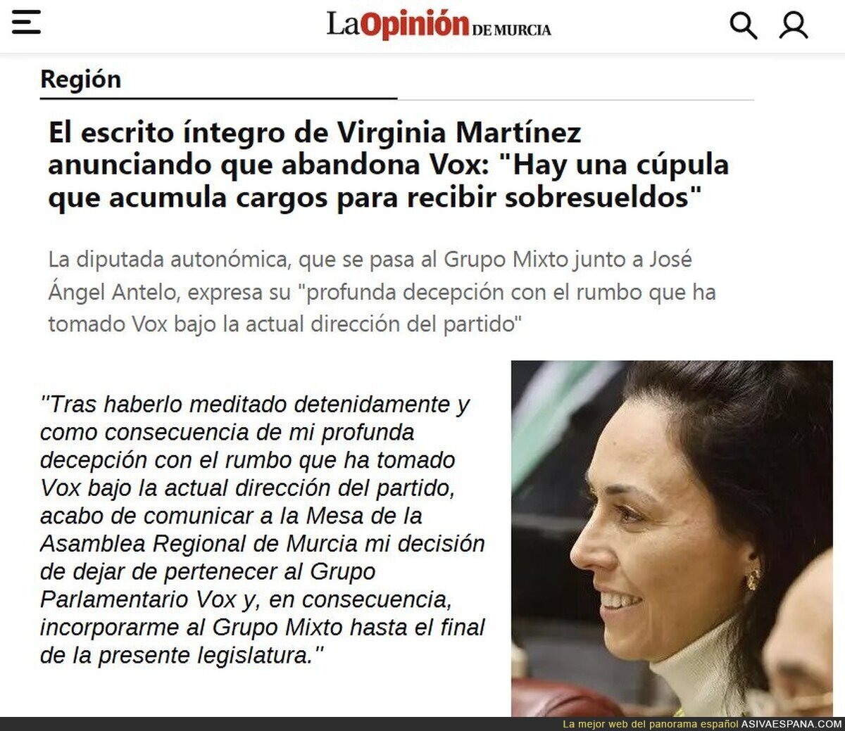Ni un d&iacute;a sin que alguien en Vox raje de sus dirigentes