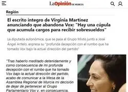 Ni un d&iacute;a sin que alguien en Vox raje de sus dirigentes