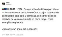 Europa no se despierta por guerras: se despierta cuando le cancelan el puente