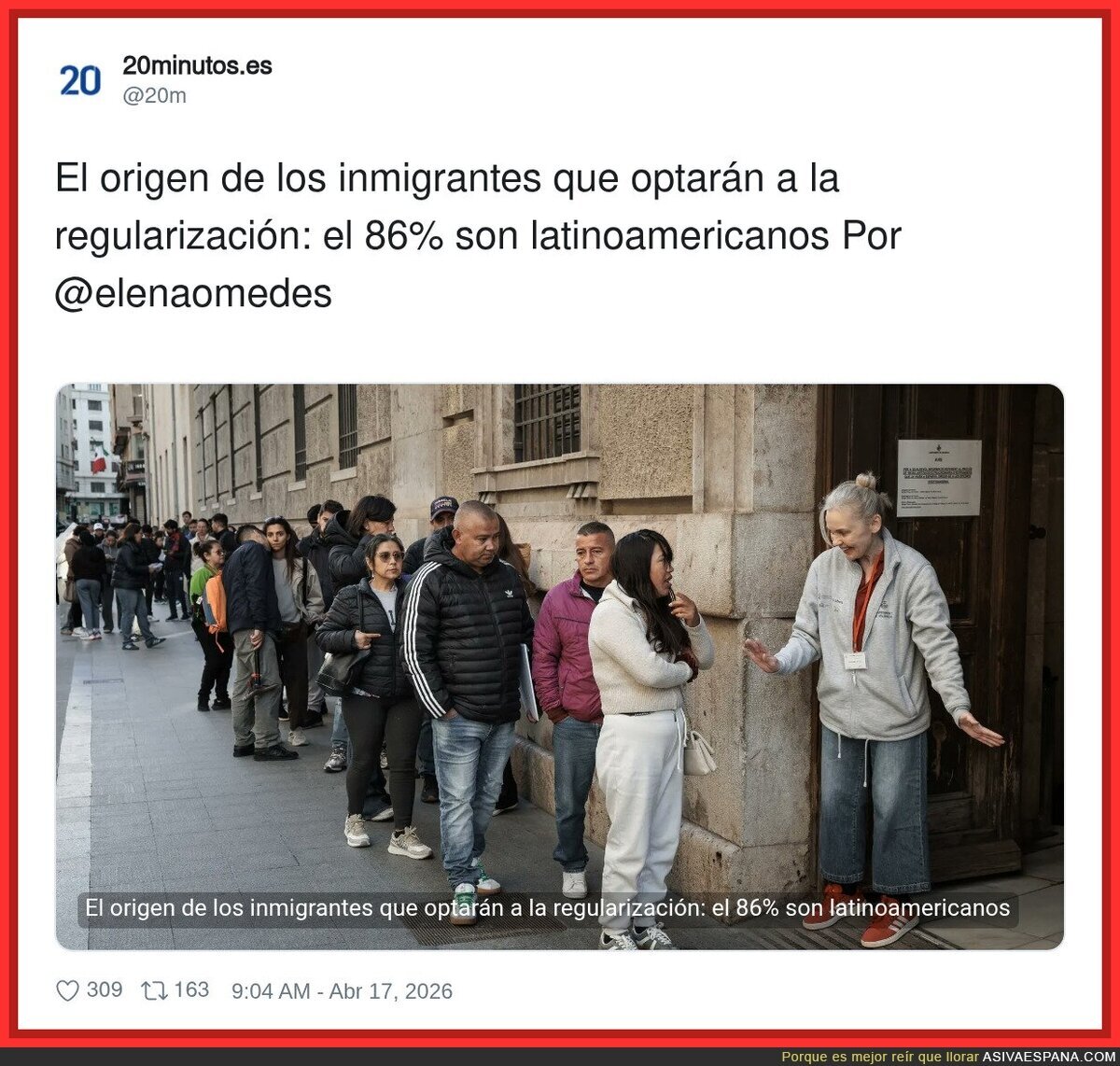 Haciendo cola para el papeleo como si fuera el concierto de Bad Bunny