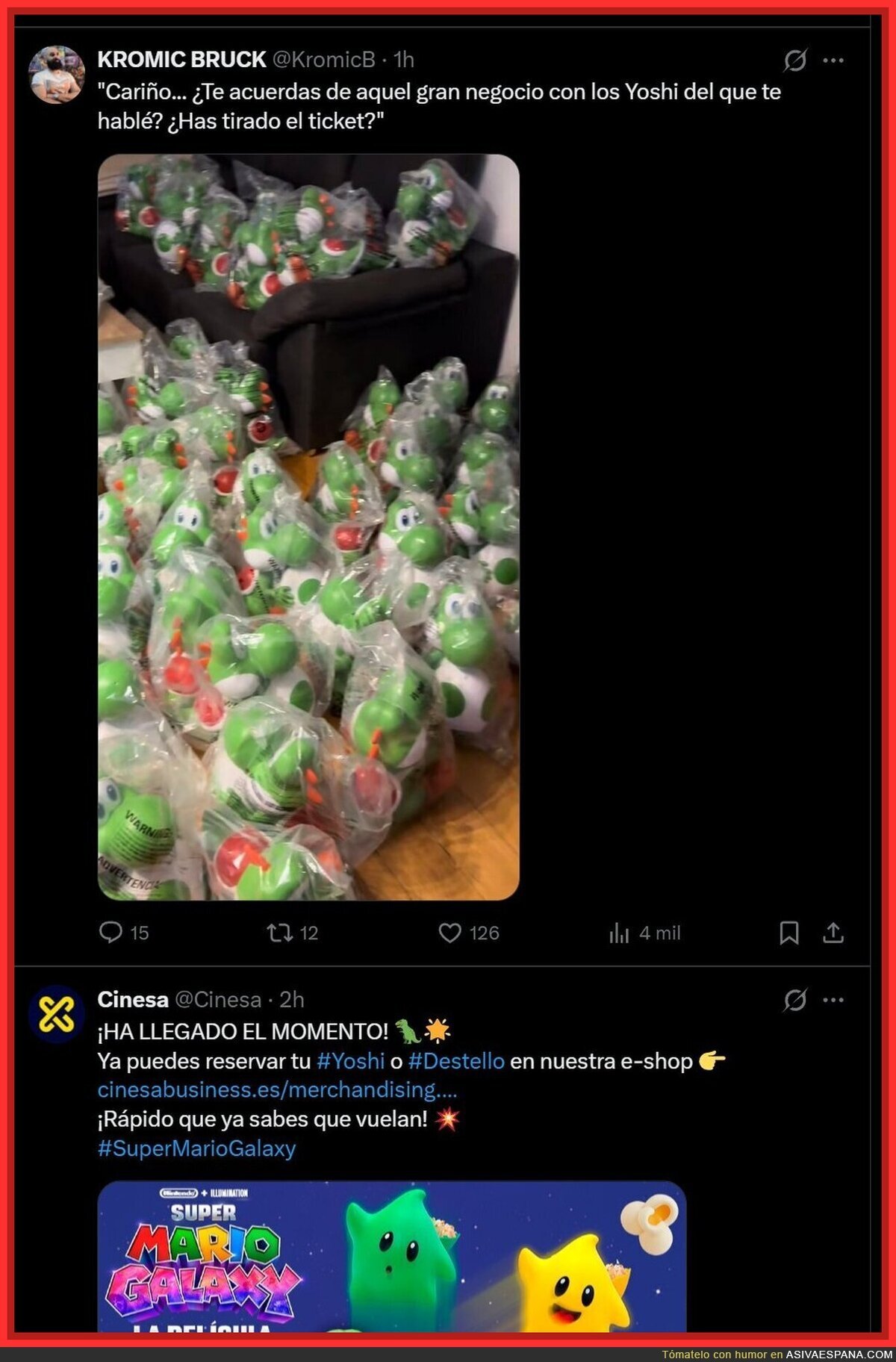 Eo estoy disfrutando como esta pe&ntilde;a que compr&oacute; cantidades industriales ahora se los tiene que comer o malvender m&aacute;s barato que en el cine para recuperar el dinero