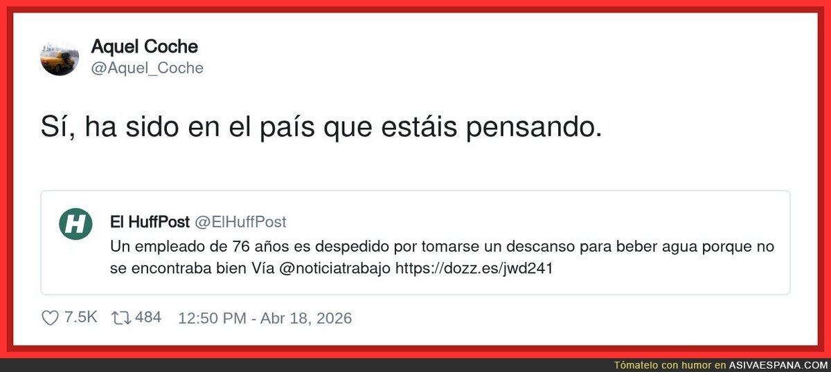 El simple hecho de que est&eacute; trabajando con 76 a&ntilde;os asusta