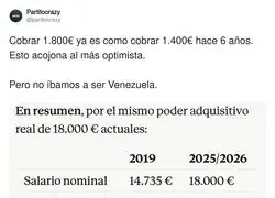 Me han subido el sueldo: ahora soy igual de pobre que hace 6 a&ntilde;os