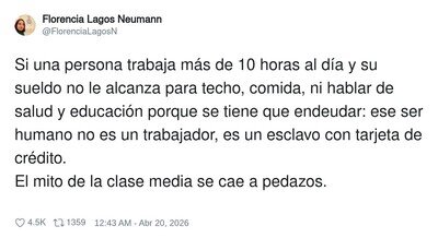 Y nos lo quieren vender como clase media
