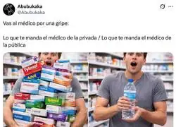 En la privada sales con la farmacia entera; en la p&uacute;blica, con la receta milagrosa: &ldquo;agua y ya si eso&rdquo;