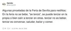 Me encanta c&oacute;mo en Sevilla al alcohol le ponen eufemismo y ya es cultura