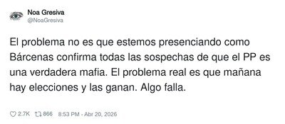 La democracia es cuando te cabreas pero igual te toca pagar la ronda