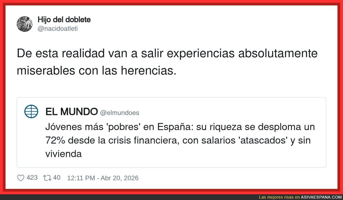 La &uacute;nica herencia que me va a tocar es el Netflix compartido y una olla de la abuela