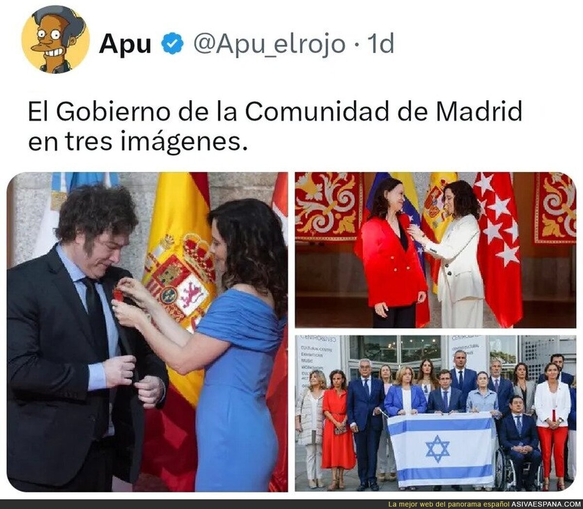 Y falta la de Ayuso entregandole a Trump el premio Faro del Mundo Libre. Demencial