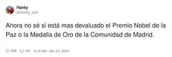 Ya solo falta que la Medalla de Madrid venga con puntos del Carrefour