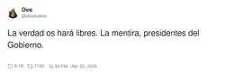 La verdad os har&aacute; libres; la mentira, ministros con ch&oacute;fer