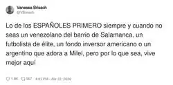 "Espa&ntilde;oles primero"&hellip; salvo que vengas con pasta, entonces pasa usted, caballero
