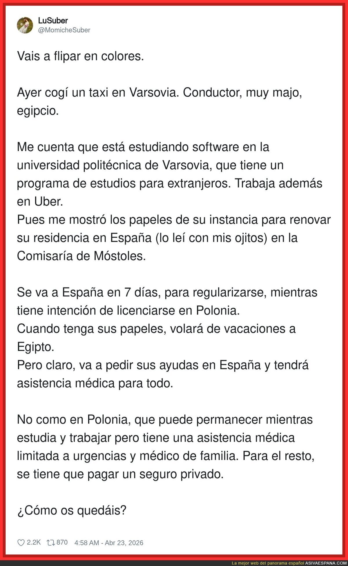 Vine a Varsovia por un taxi y sal&iacute; con la trama de la pr&oacute;xima temporada de "Callejeros"