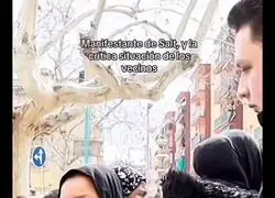 Manifestante de Salt y la cr&iacute;tica situaci&oacute;n de los vecinos