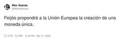 Feij&oacute;o descubriendo el euro en 2026, como si fuera una app nueva