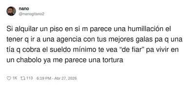 Ir a ver un piso es ya como una entrevista de trabajo, pero es que encima pagas t&uacute;