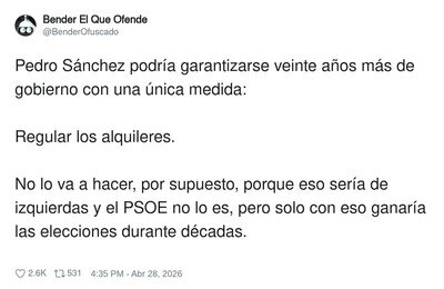 Con bajar el alquiler ganaba hasta el 2046