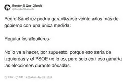 Con bajar el alquiler ganaba hasta el 2046