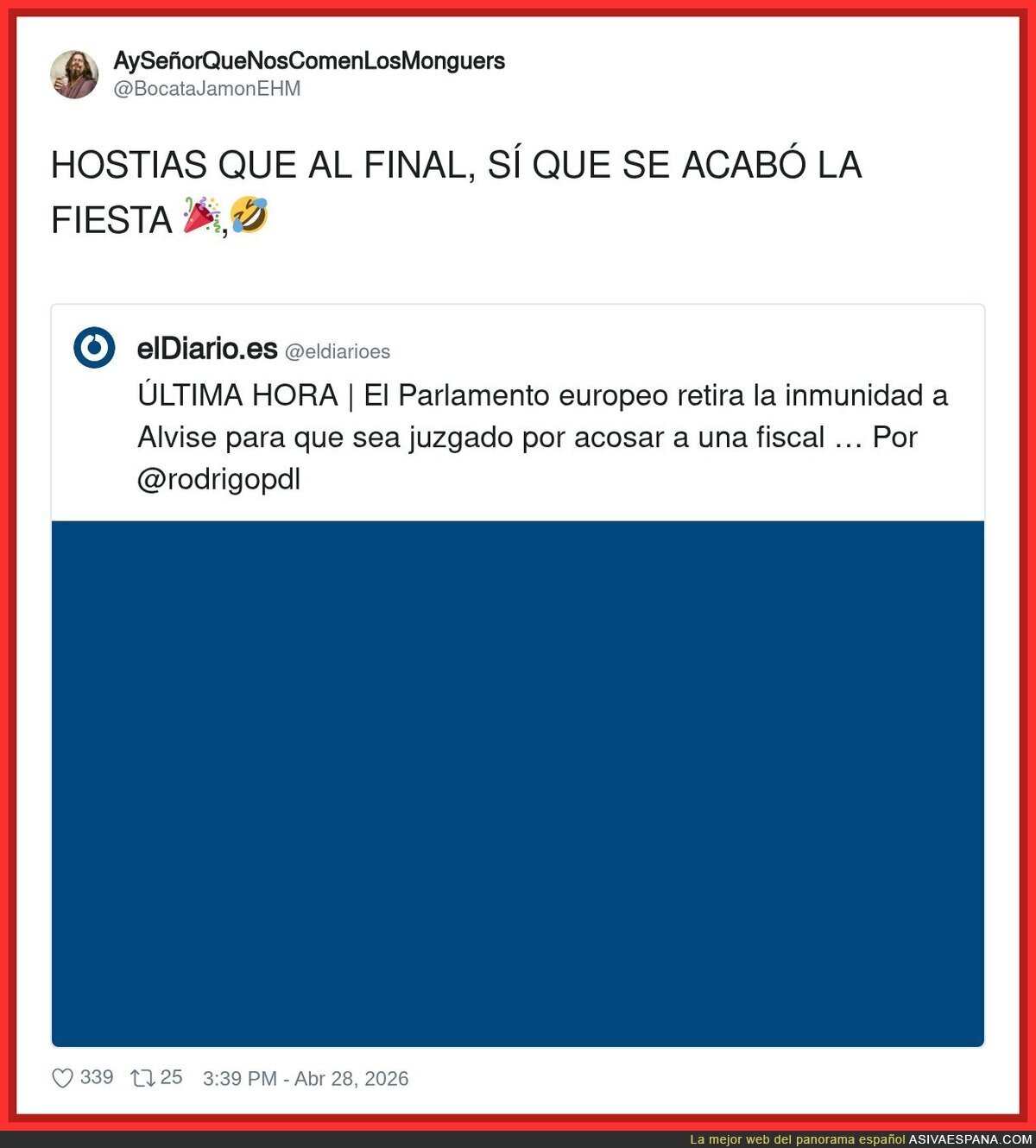 Cuando te quitan la inmunidad y de repente te acuerdas de que eras mortal