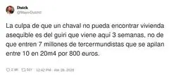S&iacute;, claro: el problema de la vivienda es el guiri de tres semanas&hellip; no el zulo a 800&euro;