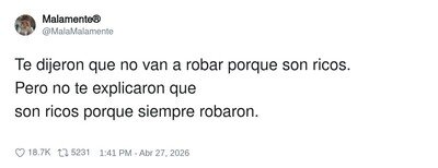 Tranquilo, no te roban: ya robaron antes y se jubilaron