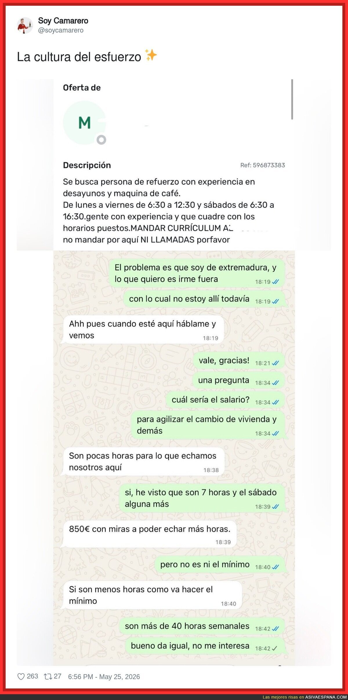 La cultura del esfuerzo