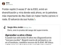 El esfuerzo da sus frutos, eh Froil&aacute;n