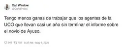 Hoy voy a rendir menos que un informe &ldquo;en borrador&rdquo; desde hace 11 meses