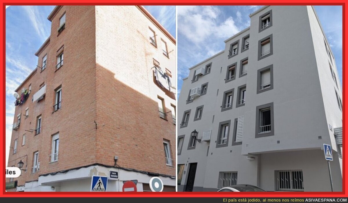 Edificio despaquizado. Incre&iacute;ble lo que hace una revocaci&oacute;n y arreglo de fachada