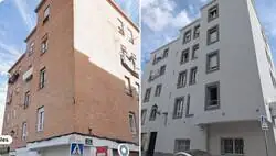Edificio despaquizado. Incre&iacute;ble lo que hace una revocaci&oacute;n y arreglo de fachada