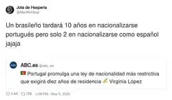 Portugal: 10 a&ntilde;os. Espa&ntilde;a: con saber decir &ldquo;ol&eacute;&rdquo; ya te mandan el DNI a casa