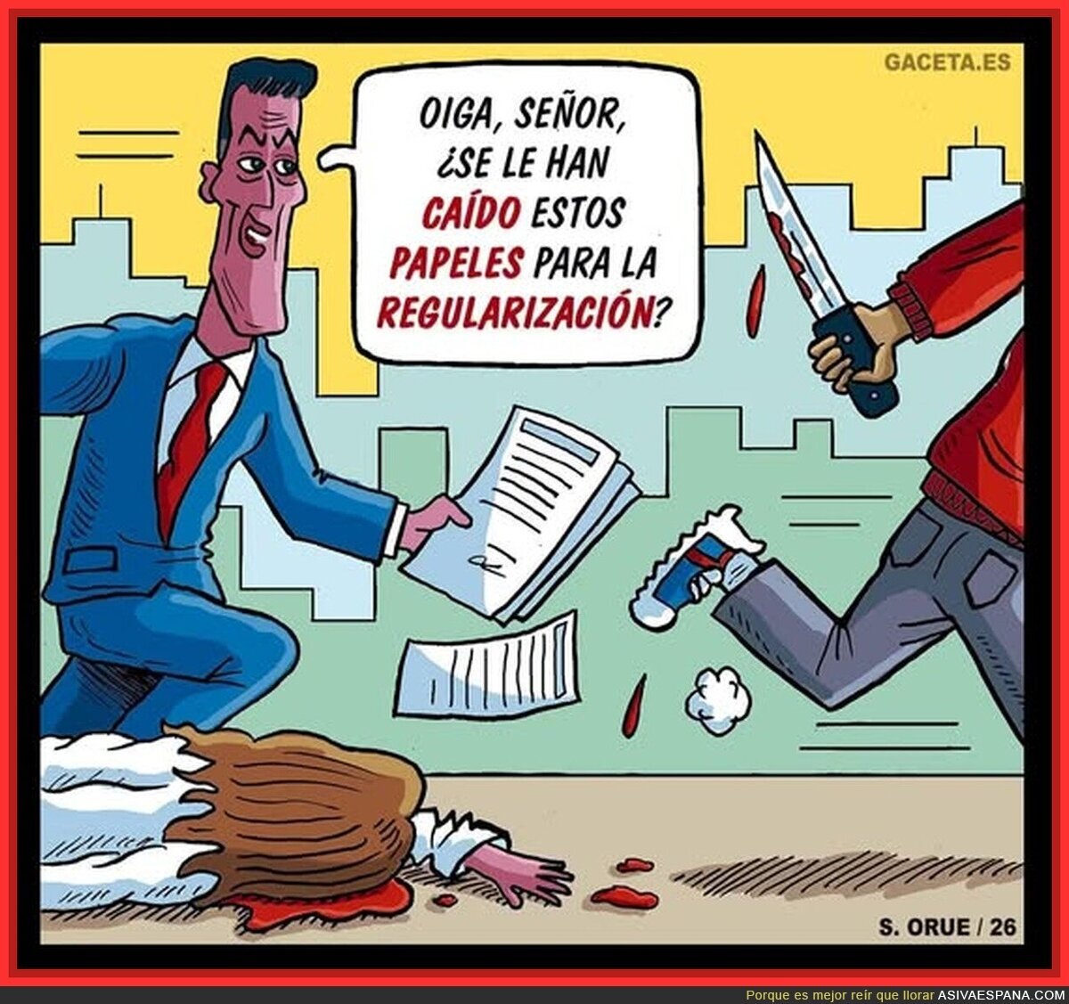 En España te atracan, pero con formulario y copia compulsada
