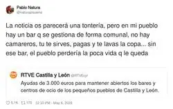 El bar donde eres el camarero, el cliente y el friegaplatos... y aun as&iacute; es lo &uacute;nico que mantiene vivo el pueblo