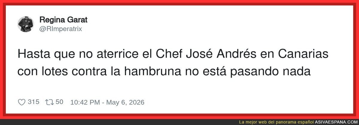 El Chef Jos&eacute; Andr&eacute;s es el nuevo indicador oficial de cat&aacute;strofe nacional