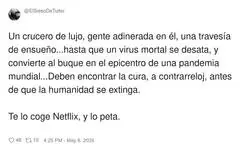 Netflix adquiriendo los derechos en 3, 2, 1...