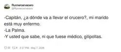 Cuando tu marido confunde al crucero con la farmacia