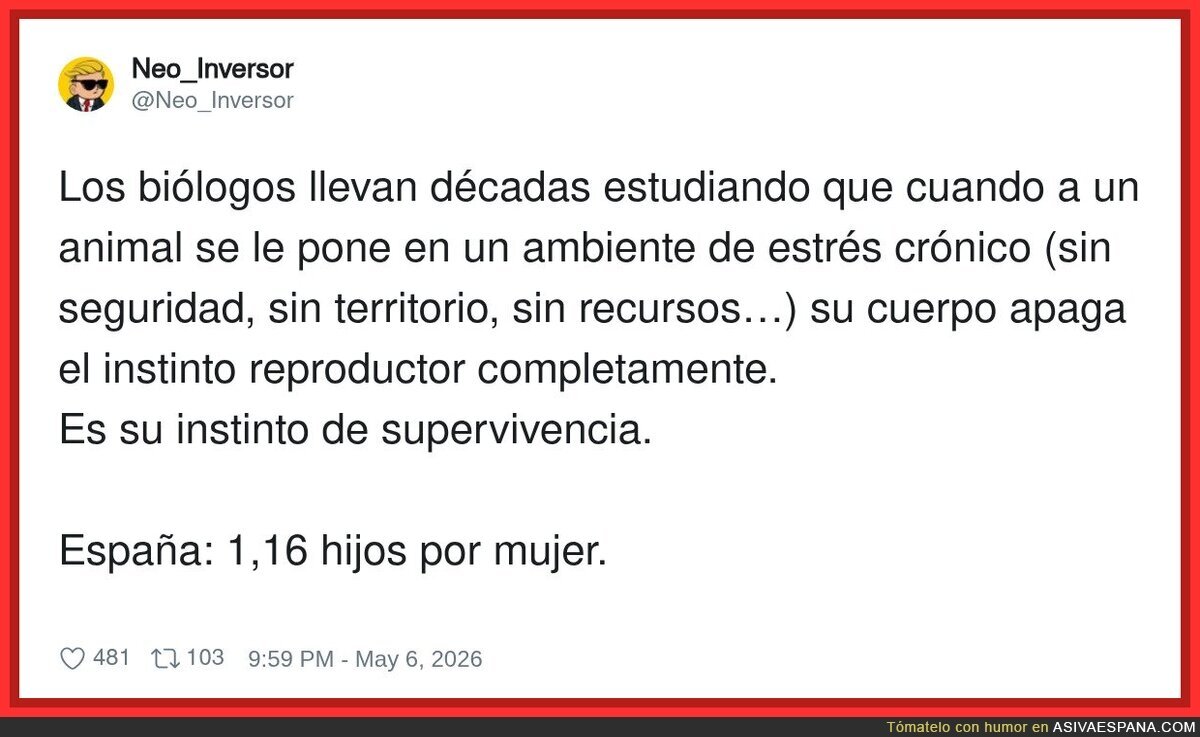 Los bi&oacute;logos: *descubren la reproducci&oacute;n* Espa&ntilde;a: y si no reproducirse, qu&eacute;